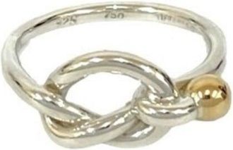 Tiffany & Co. Gold Silver Yellow Gold (18K) Silver 925 Band Ring (Pre-Owned)