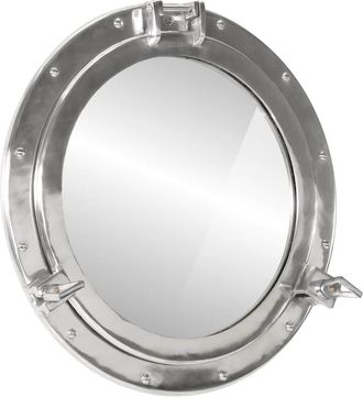 vidaXL Espejo De Ojo De Buey De Pared Aluminio Y Vidrio &Oslash;50 Cm Vidaxl
