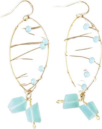 A Blonde and Her Bag Malibu Earring in Chalcedony