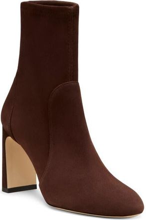 Stuart Weitzman Babette Bootie 85 in Walnut Suede at Nordstrom, Size 10.5