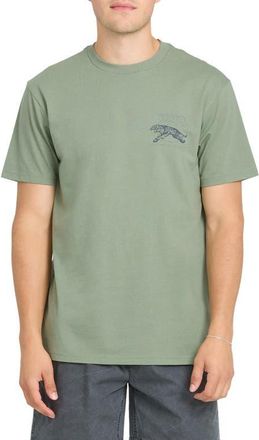 Quiksilver Tiger Style Short Sleeve Graphic T-Shirt in Lily Pad Heather at Nordstrom, Size Xx-Large
