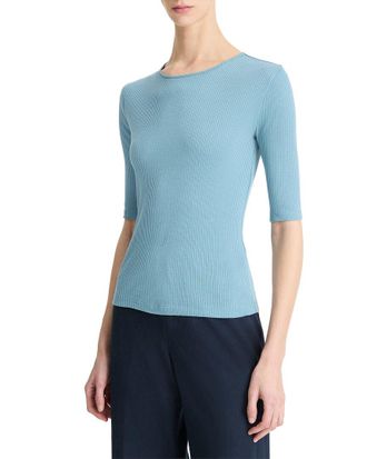 Vince Rib Elbow Crewneck Shirt