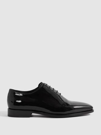 Reiss Black Patent Leather Lace-up Shoes, 11E