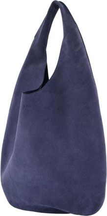 A.P.C. Womens Le Neige Shopper Bag Leather Blue Cowhide Totes-shopping-bags