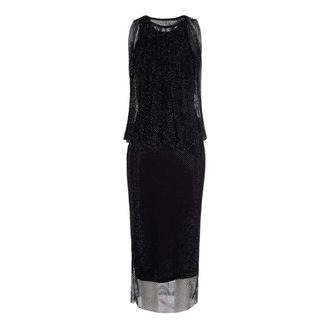 Sportmax Kleedjes, Dames, Zwart, S, Polyester, Midi Jurken