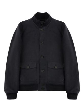 Slowear button-up bomber jacket - Black