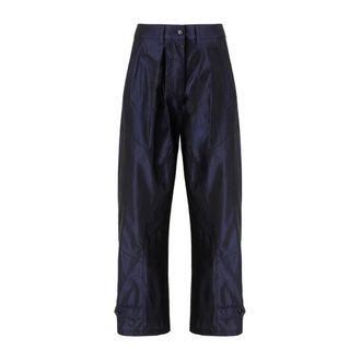 Pinko Straight Trousers, female, Blue, 2XS, Blue Trousers for Women