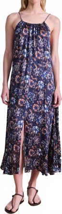 Apiece Apart Taormina Dress In Batik Floral Navy