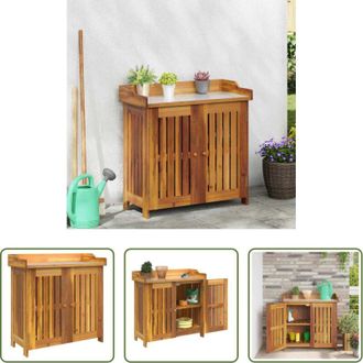 vidaXL Armadio esterno - Mobiletto da Giardino con lo scaffale Naturale 78 x 36,5 x 78cm