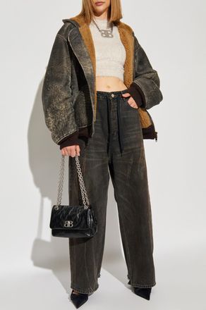 Balenciaga Jeans With A vintage Effect, Womens, Black