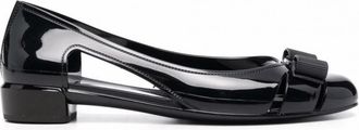 Ferragamo Black Vara Jelly pumps