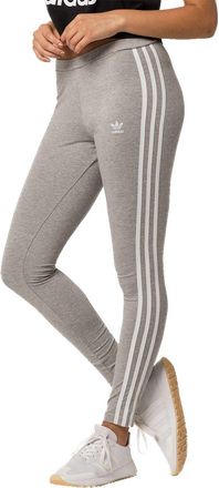 adidas Originals Womens 3 Stripes Leggings, Grey Heather, XS