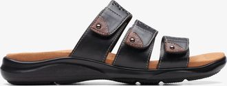 Clarks Womens Kitly Walk Black Sandals - Size UK 7.5