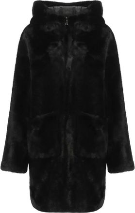 Betta Corradi Jas van imitatiebont - Zwart