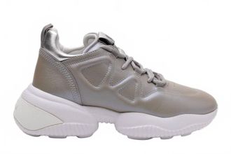 Hogan Womens Interaction Sneakers In Grey