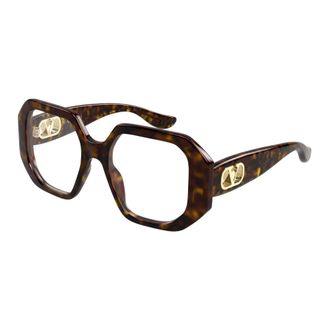 Valentino Geometric-frame Eyeglasses - female - Valentino - Glasses - Brown - 51 MM - Accessories