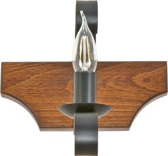 OEM Aplique De Pared Industrial Tipo Loft, Negro R&uacute;stico, Ernest 11-923
