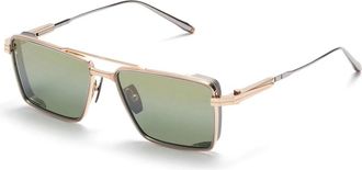 Akoni Rechthoekige zonnebril - Heren - Zonnebrillen - Geel - ONE Size - Accessoires
