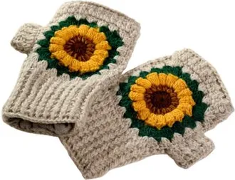 Nirvanna Designs Sunflower Handwarmers in Linen at Nordstrom