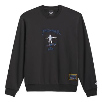 adidas Argentina x Thrasher Crewneck Sweatshirt Black KX4545