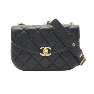 Chanel Pre-owned Matelasse Lambskin Shoulder Bag - Dames - Pre-owned - Zwart - Maat: ONE Size Leer