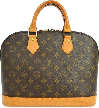 Louis Vuitton Alma Monogram Brown Canvas Handbag (Pre-Owned)