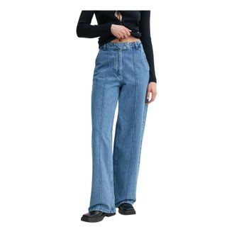 Remain Cocoon Wijde Jeans - Dames - Loose Fit Jeans - Blauw - XS - Katoen - Jeans