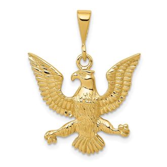 Diamond2Deal 14k Yellow Gold Eagle Charm