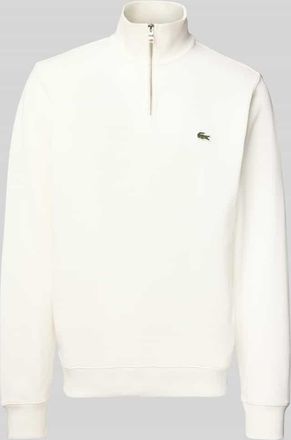 Lacoste Regular Fit Troyer aus reiner Baumwolle in Offwhite, Größe XXXL