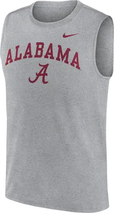 Nike Alabama Primetime Arch Legend Nike Mens Dri-FIT College Muscle Tank Top in Grey | 01B306GABN-G1M