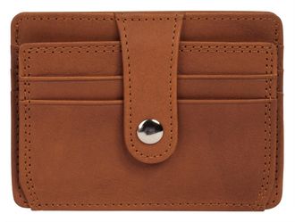 Pik&eacute; Brieftasche PIK&Eacute;, Damen, braun (cognac), Leder, leicht gl&auml;nzend, unifarben, Kleinlederwaren Brieftasche, echt Leder