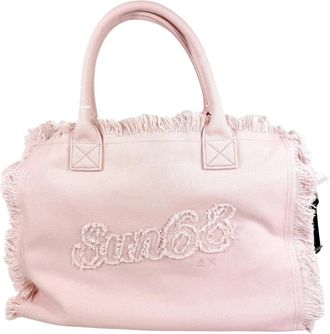 Sun 68 Cali Large Canvas Tote - Dames - Shoppers - Roze - ONE Size - Katoen - Tassen