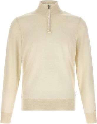 HUGO BOSS H-Ebenji Trui - Heren - Ronde hals truien - Beige - S - Wol - Truien & Vesten
