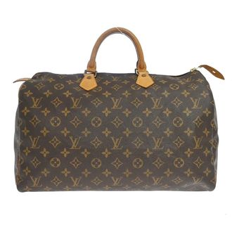 Louis Vuitton Speedy Handbag Monogram Canvas Brown Canvas Handbag (Pre-Owned)