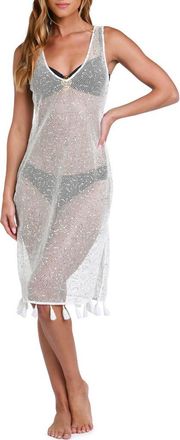 Sunshine 79 Shine Open Stitch Cover-Up Dress in White at Nordstrom, Size X-Large