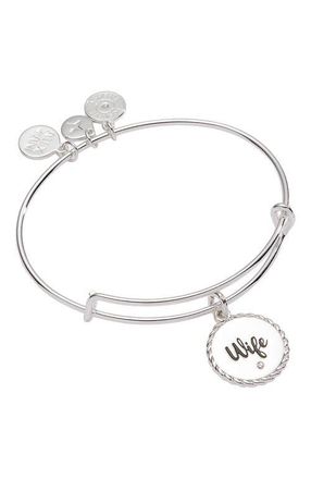 Alex and Ani Wife Charm Bangle Bracelet in Silver at Nordstrom