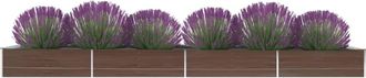vidaXL Vidaxl - Jardinera De Acero Galvanizado Marr&oacute;n 600x80x45 Cm