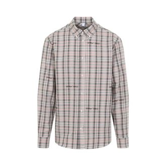 Off-white Marker Check Flannel Shirt - Heren - Overhemden - Grijs - Maat: L Flanel