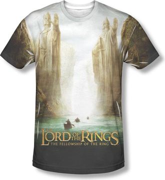 The Lord Of The Rings Lord Of The Rings - Mens Fellowship Poster T-Shirt, XX-Large, White