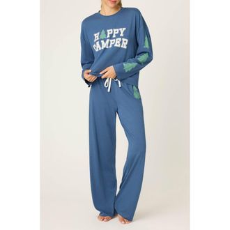 PJ Salvage Holiday Softee Pajamas in Harbor at Nordstrom Rack, Size X-Large
