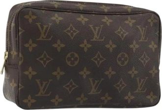 Louis Vuitton Pre-owned Monogram Clutch Bag - Dames - Vintage Tassen - Bruin - ONE Size - Leer - Vintage