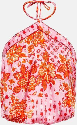 Poupette St Barth Isabelle floral halterneck top