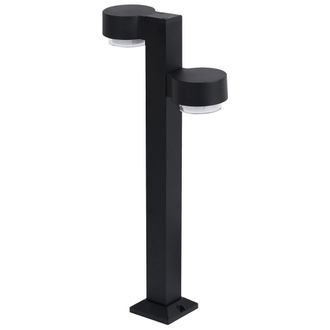 Beliani L&aacute;mpara De Bolardo De Jard&iacute;n Exterior Moderno 60 Cm De Aluminio Led Negro Tordera