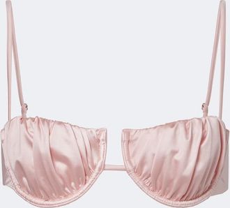 Montce Swim Top de bikini Petal fruncido