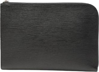 Louis Vuitton Pre-owned Leren Clutch - Dames - Vintage Clutch - Zwart - ONE Size - Leer - Vintage