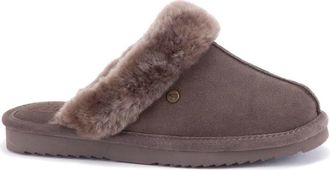 Warmbat Luxe Su&egrave;de Dames Sandaal - Dames - Pantoffels - Grijs - 36 EU - Su&egrave;de - Schoenen