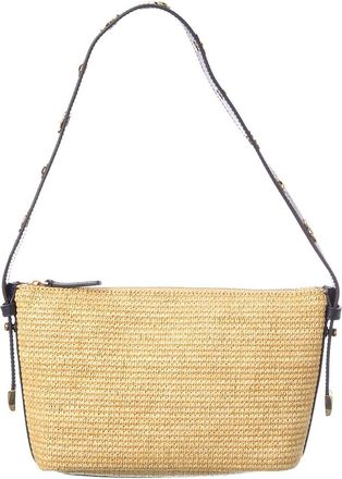 Madewell Straw Leather Sun Stud Shoulder Bag