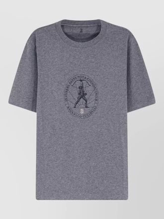 Brunello Cucinelli crew neck graphic print short sleeve shirt