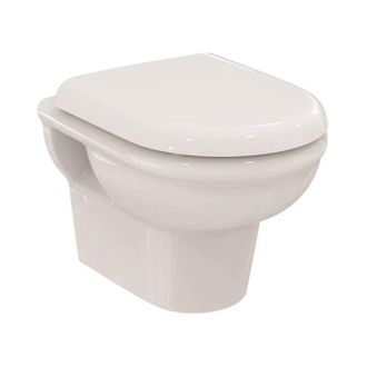 Ideal Paquete Combinado Para Inodoro Suspendido Exacto Sin Borde De Descarga, Con Tapa Blanda, 355 X 480 Blanco Ideal Standard
