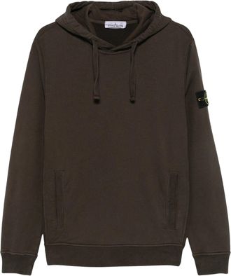 Stone Island Relaxed Fit Hoodie Sweater with Distinctive Patch Detail
